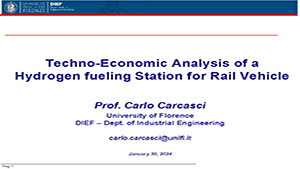 Techno-Economic Analysis of a Hydrogen Fueling Station for Rail Vehicles